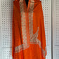 Silk Wool Blend Scarves Stole With Shimmery Crystal Work and Hand Embroidery