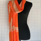 Silk Wool Blend Scarves Stole With Shimmery Crystal Work and Hand Embroidery