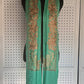 Silk Wool Blend Scarves Stole With Shimmery Crystal Work and Hand Embroidery