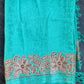 Silk Wool Blend Scarves Stole With Shimmery Crystal Work and Hand Embroidery