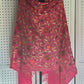 Embroidered Floral Stole/ Pink Stole/ Black Stole/ Fashion Scarves/Gift Scarves/Woolen Scarves/Wrap Large Wool Shawl/ Indian Shawl