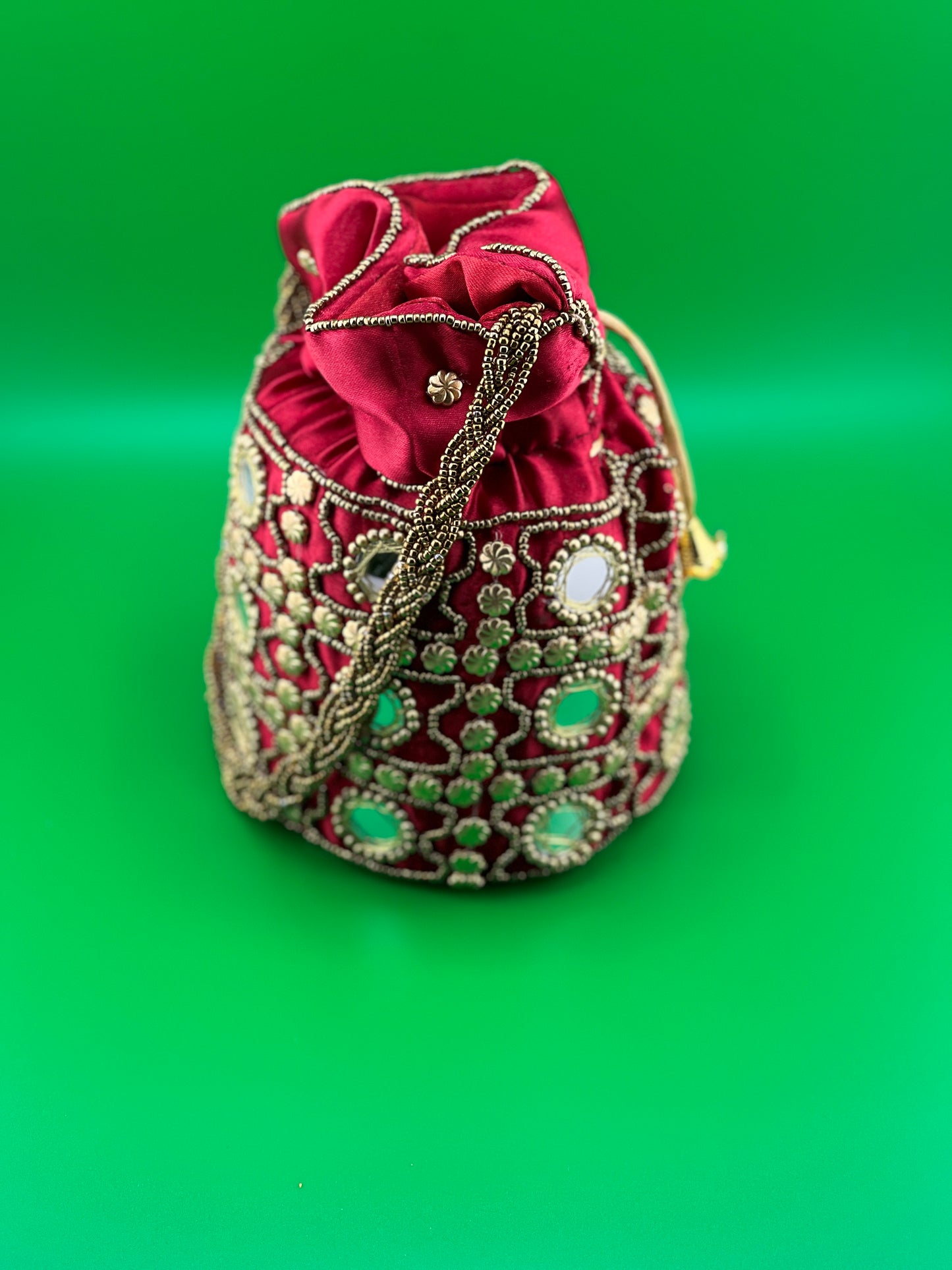 Mirror Work Indian Ethnic Potli Bag | Hand Bag | Purse for Party Wedding and Gifting | Women Mirror Potli Bag | Pouch | Coin | Jewellery Purse for Women & Girls