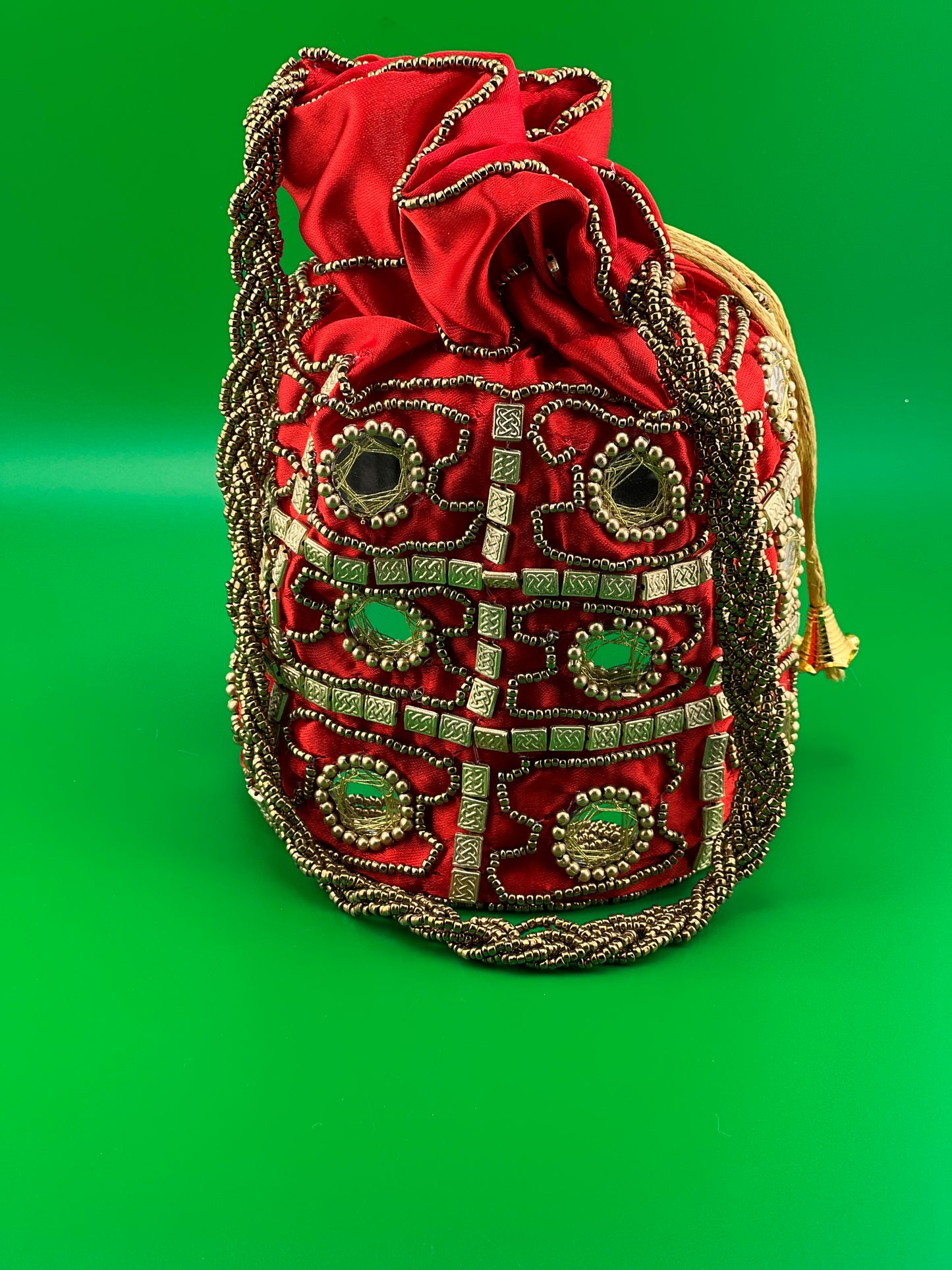 Mirror Work Indian Ethnic Potli Bag | Hand Bag | Purse for Party Wedding and Gifting | Women Mirror Potli Bag | Pouch | Coin | Jewellery Purse for Women & Girls