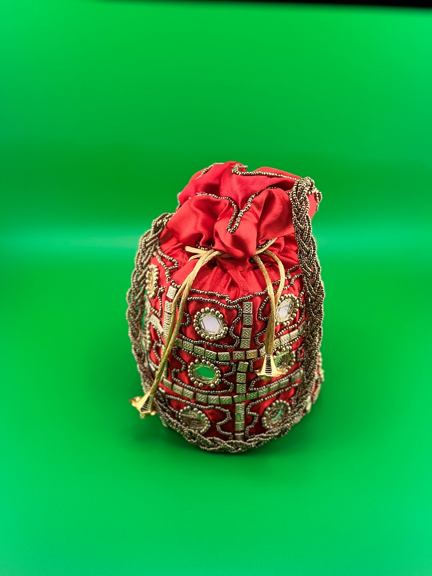 Mirror Work Indian Ethnic Potli Bag | Hand Bag | Purse for Party Wedding and Gifting | Women Mirror Potli Bag | Pouch | Coin | Jewellery Purse for Women & Girls