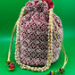 Indian Wedding Favor CHIKAN POTLI BAG | Indian Ethnic Potli Bag | Hand Bag | Hand Purse for Party Wedding and Gifting | Women Potli Bag | Pouch | Coin | Phone | Key | Jewellery Purse for Women & Girls