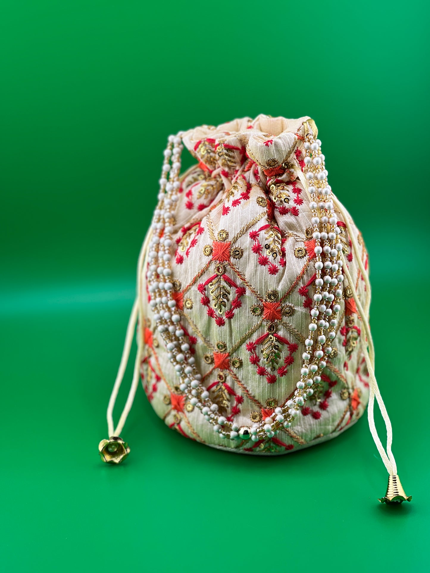 Gota Work Indian Ethnic Potli Bag | Hand Bag | Hand Purse for Party Wedding and Gifting | Women Potli Bag | Pouch | Coin | Phone | Key | Jewellery Purse for Women & Girls