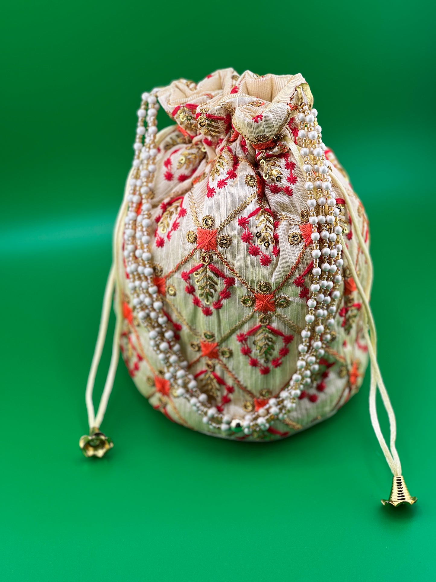 Gota Work Indian Ethnic Potli Bag | Hand Bag | Hand Purse for Party Wedding and Gifting | Women Potli Bag | Pouch | Coin | Phone | Key | Jewellery Purse for Women & Girls