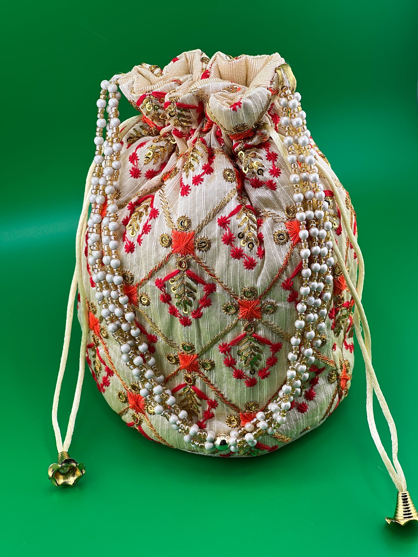 Gota Work Indian Ethnic Potli Bag | Hand Bag | Hand Purse for Party Wedding and Gifting | Women Potli Bag | Pouch | Coin | Phone | Key | Jewellery Purse for Women & Girls