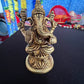 Brass Ganesha Statue | 9 cm Brass Ganesh Culture Religious Home Decor | Good Luck Gift For New Begining and New Success | God Statue Wealth Sculpture