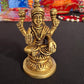 Brass Laxmi Statue | 9 cm Brass Laxmi Culture Religious Home Decor | Good Luck Gift For New Begining and New Success | God Statue Wealth Sculpture