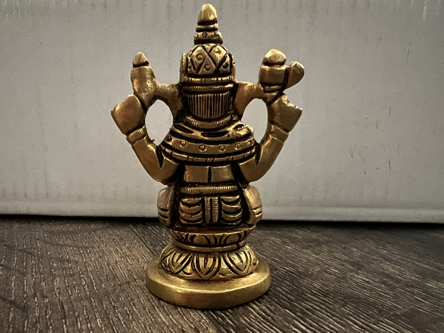 Brass Ganesha Statue | 9 cm Brass Ganesh Culture Religious Home Decor | Good Luck Gift For New Begining and New Success | God Statue Wealth Sculpture