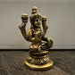 Brass Laxmi Statue | 9 cm Brass Laxmi Culture Religious Home Decor | Good Luck Gift For New Begining and New Success | God Statue Wealth Sculpture