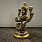 Brass Laxmi Statue | 9 cm Brass Laxmi Culture Religious Home Decor | Good Luck Gift For New Begining and New Success | God Statue Wealth Sculpture