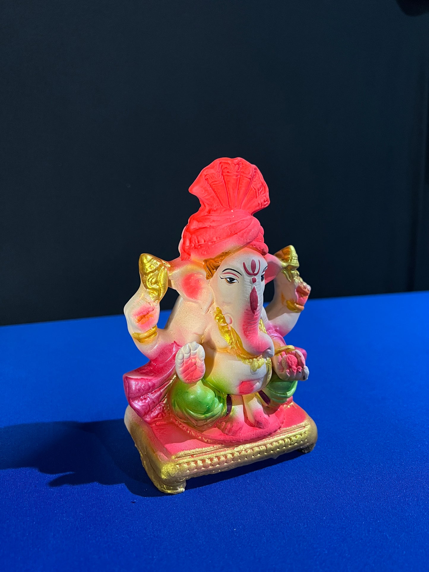 6.5 inch 100% Eco Friendly HandMade Clay Tulsi Ganesha Idol Kit/ For Ganesh Chaturthi/ Living Room & Pooja Room/ Home Decor