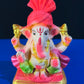 6.5 inch 100% Eco Friendly HandMade Clay Tulsi Ganesha Idol Kit/ For Ganesh Chaturthi/ Living Room & Pooja Room/ Home Decor