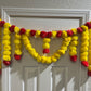 Artificial Marigold Fluffy Flowers Garlands Door Toran Set/Decorative Door Hanging Bandanwar (Yellow & Red) for Decoration Size:- 40"