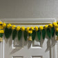 Artificial Marigold Flower Garlands with Bell and Mango Leaf Yellow Door Toran/Decorative Hanging Bandanwar for Parties Indian Puja New Year Décor