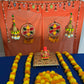 Handmade Set of Toran with Side Hanging Door Decoration Latkan Bandanwar with Moti Beads for Home Festival Entrance