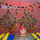 36" long Indian bohemian beaded home decor with Side Hanging, window gypsy curtains, Indian door bandhanwar, Diwali ethnic tapestry, Diwali gift/door toran