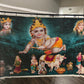 Indian Pooja Cloth Backdrop For Housewarming | Festival | Home Decoration | Functions | Home Pooja And For All Traditional Events 5x8 feet