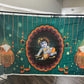 Indian Pooja Cloth Backdrop For Housewarming | Festival | Home Decoration | Functions | Home Pooja And For All Traditional Events 5x8 feet