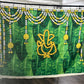 Indian Pooja Cloth Backdrop For Housewarming | Festival | Home Decoration | Functions | Home Pooja And For All Traditional Events 5x8 feet