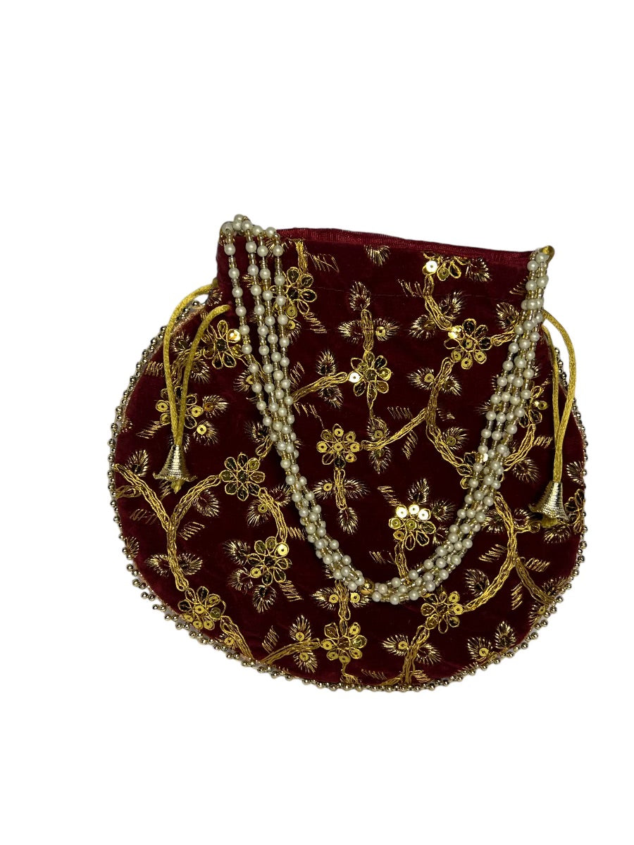 Indian Mirror Potli Bag | Pouch | Coin & Jewellery Purse