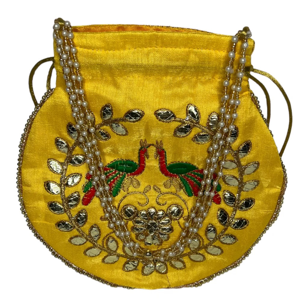 Indian Mirror Potli Bag | Pouch | Coin & Jewellery Purse