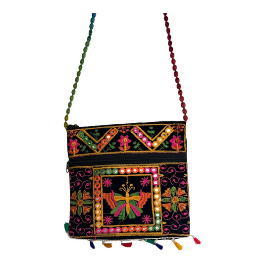 Embroidered Women Tote Bag | Shoulder Bag, Indian Handbag, Ethnic Bag, Rajasthani Bag, Vibrant Color Bag