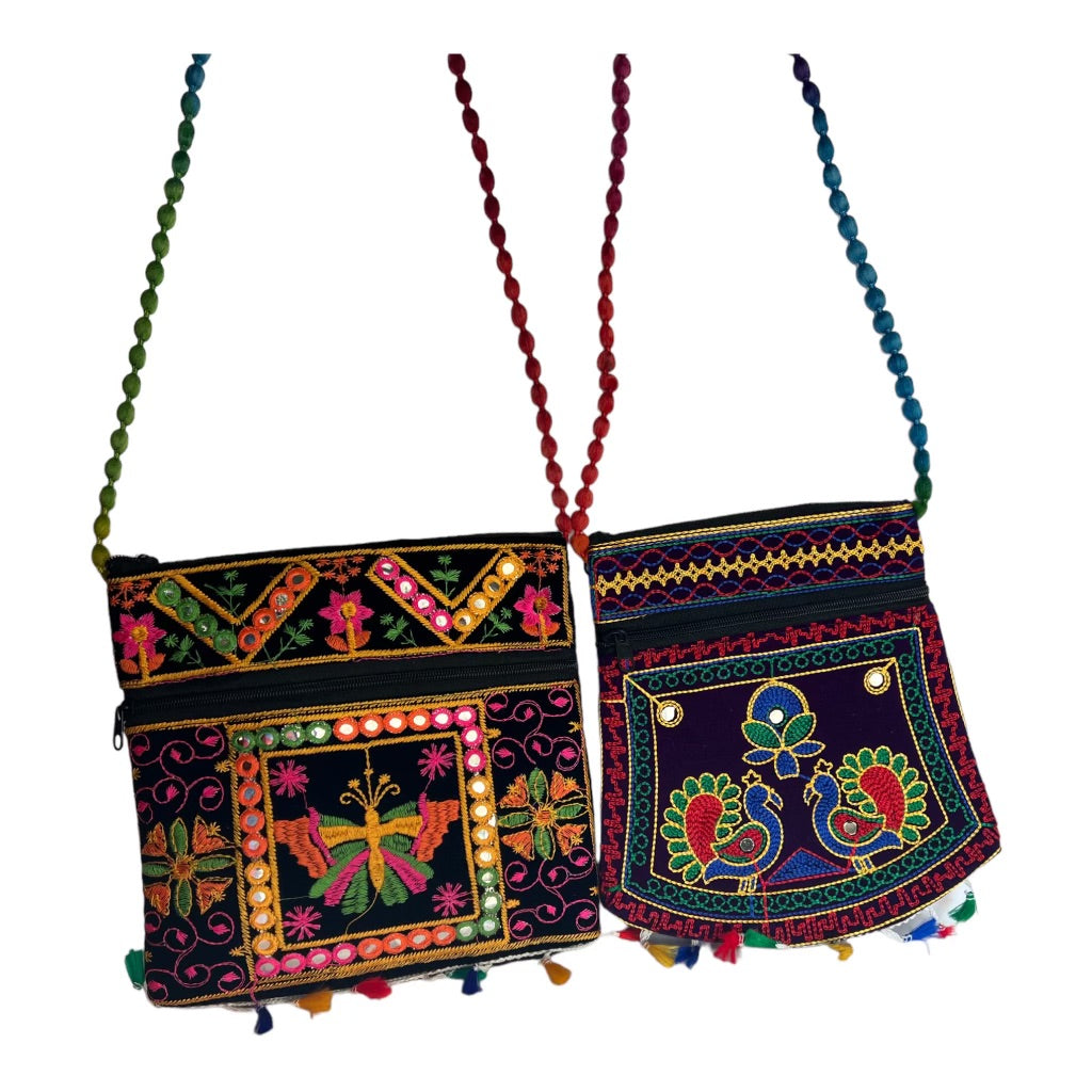 Ethnic Embroidery Wide Purse Straps For Women Crossbody Bags