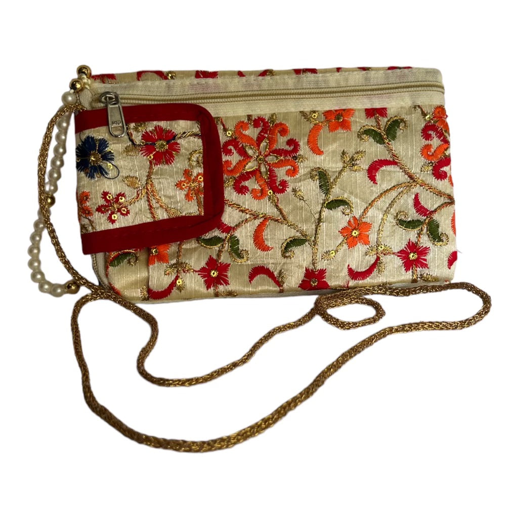 Ethnic Wallet for Women, Embroidered Purse, Zip Wallet, Purse for Women, Clutch for Women