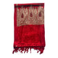 Silk Wool Blend Scarves Stole With Shimmery Crystal Work and Hand Embroidery