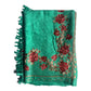 Silk Wool Blend Scarves Stole With Shimmery Crystal Work and Hand Embroidery