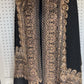 Silk Wool Blend Scarves Stole With Shimmery Crystal Work and Hand Embroidery