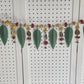 Green Leaves Ganesha Door Hanging | Indian Wall Toran Mandir Temple Auspicious Navratri Decoration | Entryway Bandarwal