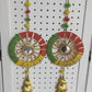 (Pack of 2) Traditional Decoration with pompom beads and tessel for Wall Hanging, Wall Art Showpiece, Decorative Hanging, Birthday Gift, Diwali Gift, Home Decor, Baby Shower, House Warming, Festival Decoration, Pooja Event