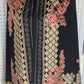 Silk Wool Blend Scarves Stole With Shimmery Crystal Work and Hand Embroidery