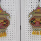 2 Pc Multicolor Valvet Fabric Designer Tassel Toran Diwali/Deepawali Shubh Labh Latkan Hanging Bandhanwar Mandir Lakshmi Pooja Decoration Indian Traditional Diwali Subh Labh Toran
