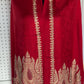 Silk Wool Blend Scarves Stole With Shimmery Crystal Work and Hand Embroidery