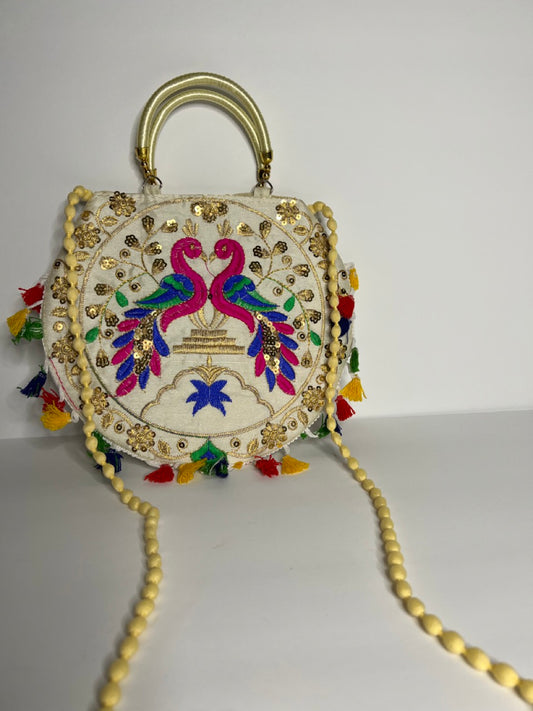 Embroidered Cotton Traditional Ethnic Handbag