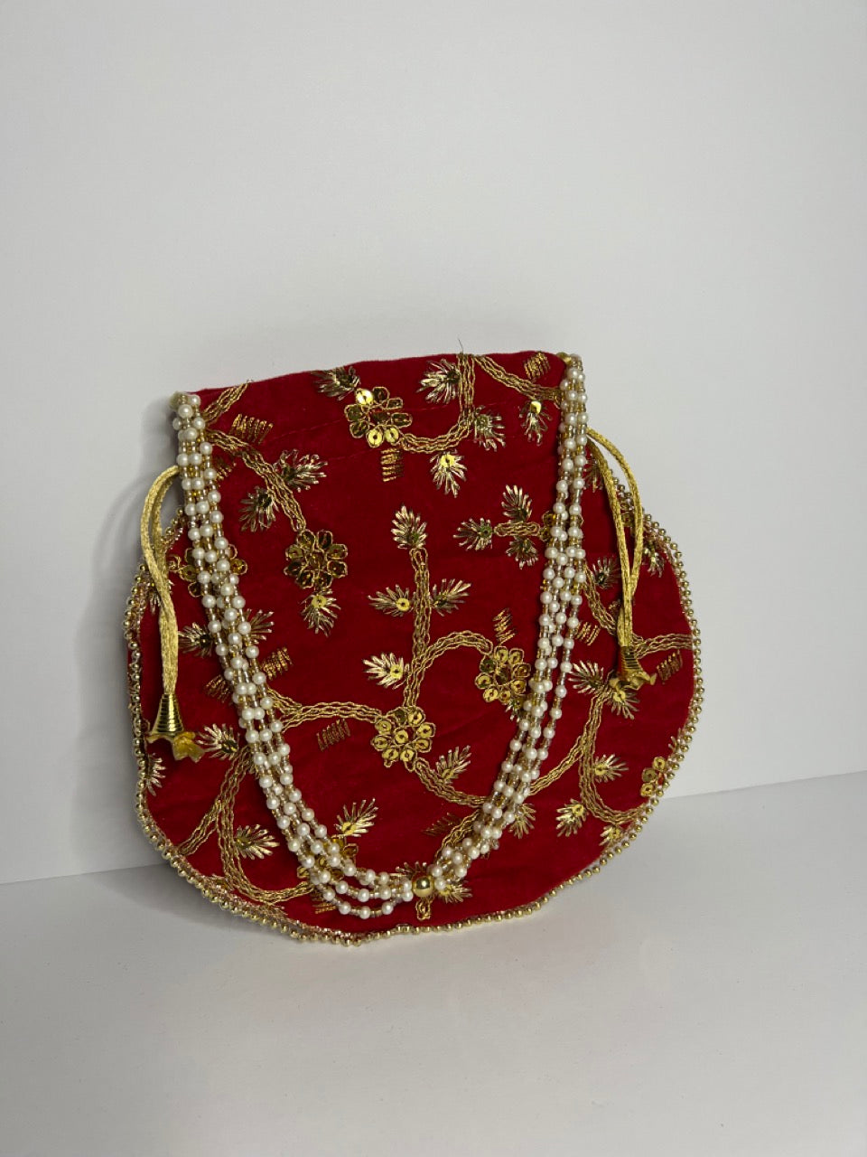 Embroidered Velvet Designer Hand Potli Bag | Silk Embroidery | Indian Ethnic Potli Bag | Hand Bag | Hand Purse for Party Wedding and Gifting | Women Potli Bag | Pouch | Coin | Phone | Key | Jewellery Purse for Women & Girls