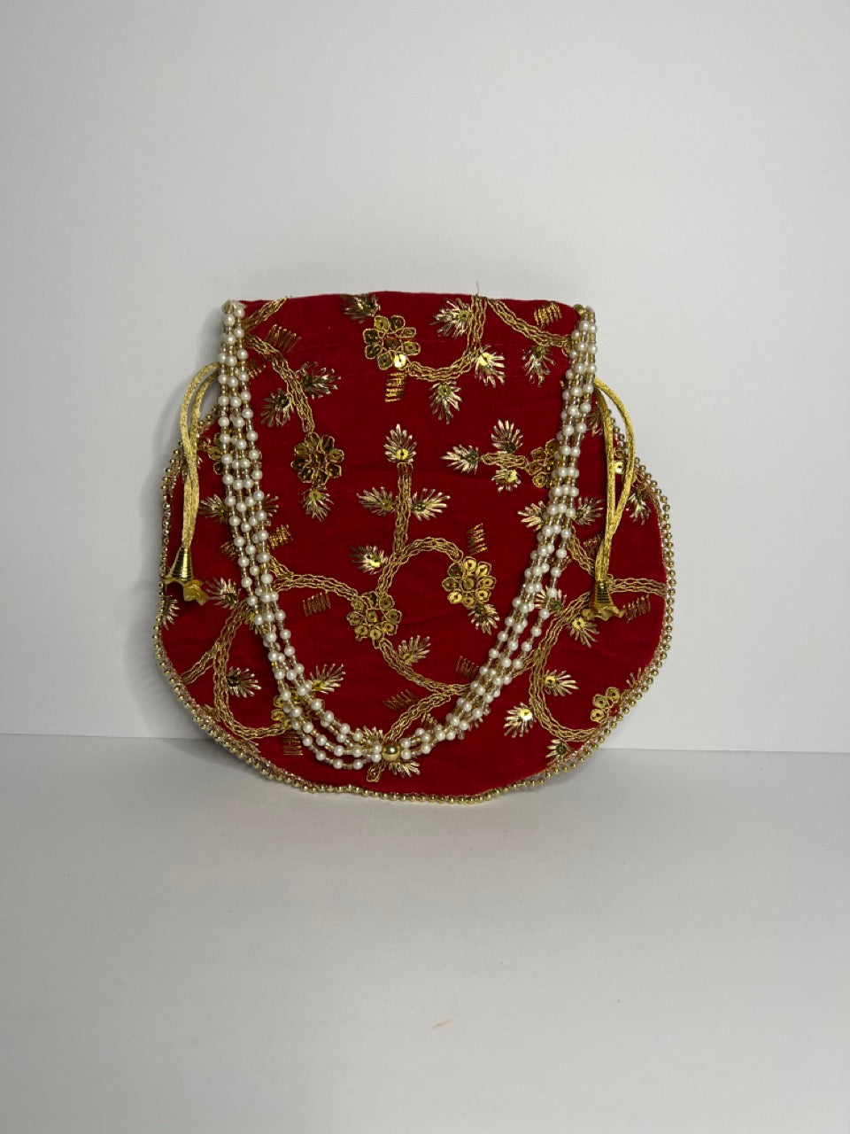 Embroidered Velvet Designer Hand Potli Bag | Silk Embroidery | Indian Ethnic Potli Bag | Hand Bag | Hand Purse for Party Wedding and Gifting | Women Potli Bag | Pouch | Coin | Phone | Key | Jewellery Purse for Women & Girls