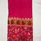 Embroidered Floral Stole/ Pink Stole/ Black Stole/ Fashion Scarves/Gift Scarves/Woolen Scarves/Wrap Large Wool Shawl/ Indian Shawl
