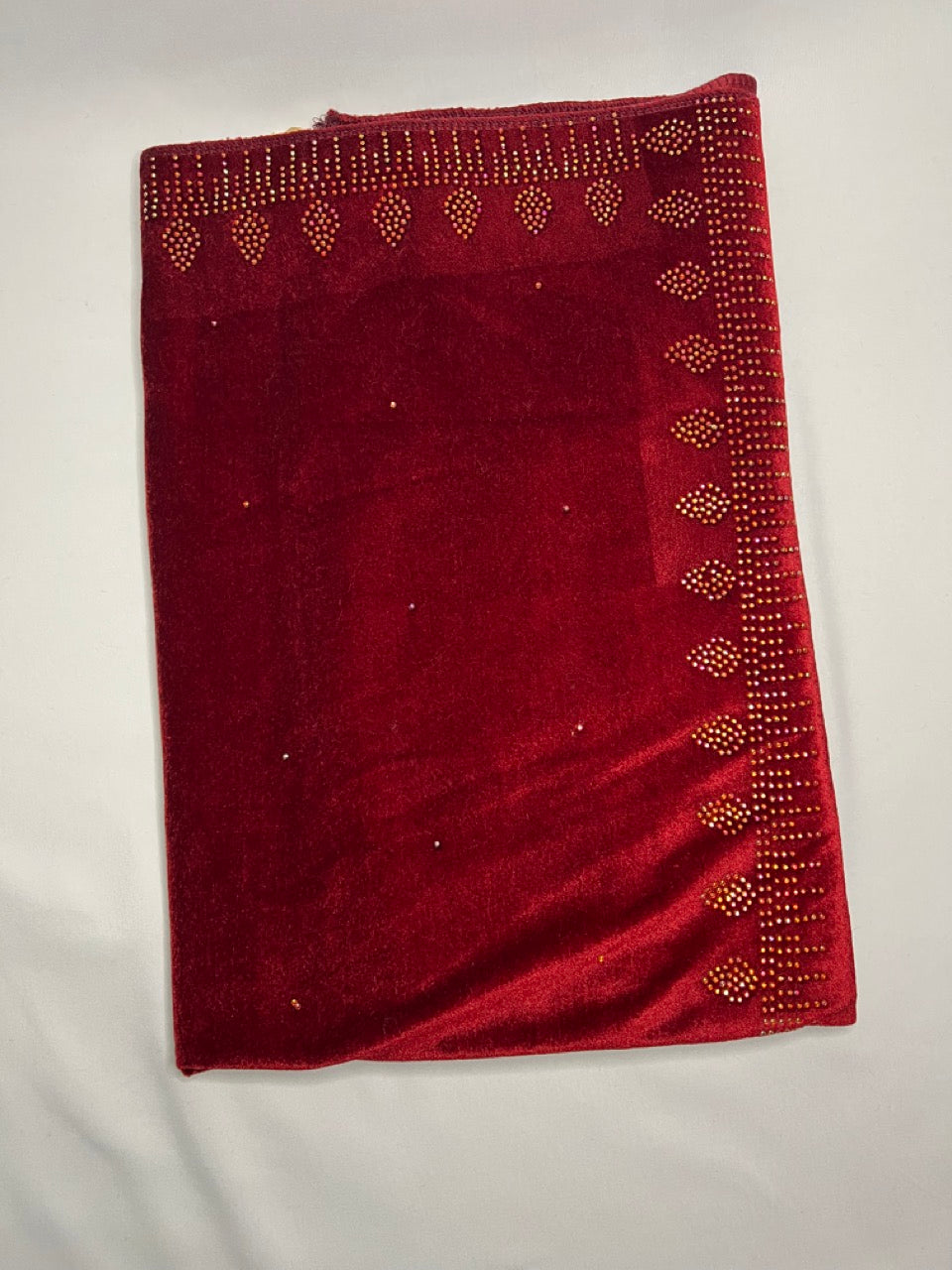 Women Soft Velvet Stole, Dupatta/Shawl, Embllished With Shimmery Crystal Work